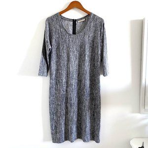 Soft Surroundings Marled Gray Stretch Shift Dress